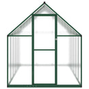 vidaXL zöld alumínium melegház alapvázzal 334x169x195 cm