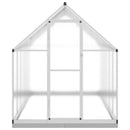 vidaXL ezüstszínű alumínium melegház alapvázzal 334x169x202 cm