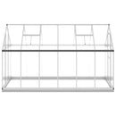 vidaXL ezüstszínű alumínium melegház alapvázzal 334x169x202 cm