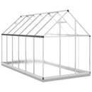 vidaXL ezüstszínű alumínium melegház alapvázzal 334x169x202 cm