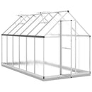 vidaXL ezüstszínű alumínium melegház alapvázzal 334x169x202 cm