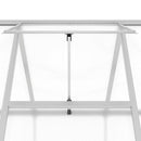 vidaXL ezüstszínű alumínium melegház alapvázzal 334x169x202 cm