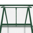vidaXL zöld alumínium melegház alapvázzal 334x169x202 cm