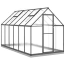 vidaXL antracitszürke alumínium melegház alapvázzal 334x169x202 cm