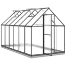 vidaXL antracitszürke alumínium melegház alapvázzal 334x169x202 cm