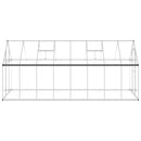 vidaXL ezüstszínű alumínium melegház alapvázzal 445x169x195 cm