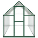 vidaXL zöld alumínium melegház alapvázzal 445x169x195 cm