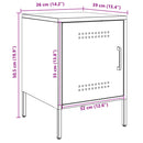 vidaXL 2 db fekete acél éjjeliszekrény 36 x 39 x 50,5 cm