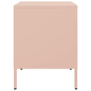 vidaXL rózsaszín acél éjjeliszekrény 36 x 39 x 50,5 cm