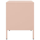vidaXL 2 db rózsaszín acél éjjeliszekrény 36 x 39 x 50,5 cm