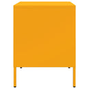 vidaXL 2 db mustársárga acél éjjeliszekrény 36 x 39 x 50,5 cm