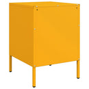 vidaXL 2 db mustársárga acél éjjeliszekrény 36 x 39 x 50,5 cm