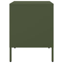vidaXL olívazöld acél éjjeliszekrény 36 x 39 x 50,5 cm