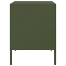 vidaXL 2 db olívazöld acél éjjeliszekrény 36 x 39 x 50,5 cm