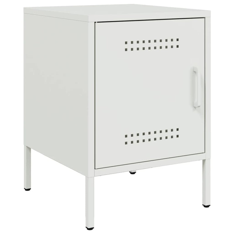 vidaXL 2 db fehér acél éjjeliszekrény 36 x 39 x 50,5 cm