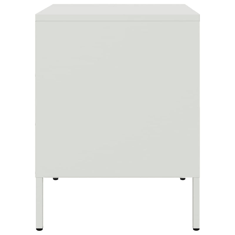 vidaXL 2 db fehér acél éjjeliszekrény 36 x 39 x 50,5 cm