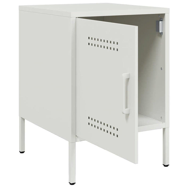 vidaXL 2 db fehér acél éjjeliszekrény 36 x 39 x 50,5 cm