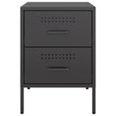 vidaXL fekete acél éjjeliszekrény 36 x 39 x 50,5 cm