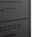 vidaXL fekete acél éjjeliszekrény 36 x 39 x 50,5 cm