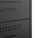 vidaXL 2 db fekete acél éjjeliszekrény 36 x 39 x 50,5 cm