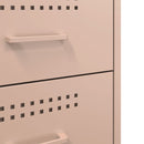 vidaXL rózsaszín acél éjjeliszekrény 36 x 39 x 50,5 cm