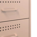 vidaXL 2 db rózsaszín acél éjjeliszekrény 36 x 39 x 50,5 cm