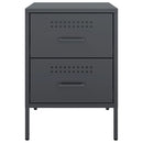 vidaXL antracitszürke acél éjjeliszekrény 36 x 39 x 50,5 cm