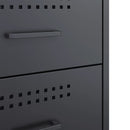 vidaXL 2 db antracitszürke acél éjjeliszekrény 36 x 39 x 50,5 cm