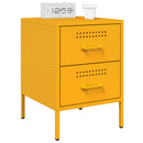 vidaXL mustársárga acél éjjeliszekrény 36 x 39 x 50,5 cm
