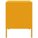 vidaXL 2 db mustársárga acél éjjeliszekrény 36 x 39 x 50,5 cm