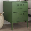 vidaXL olívazöld acél éjjeliszekrény 36 x 39 x 50,5 cm