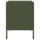 vidaXL 2 db olívazöld acél éjjeliszekrény 36 x 39 x 50,5 cm