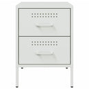 vidaXL 2 db fehér acél éjjeliszekrény 36 x 39 x 50,5 cm