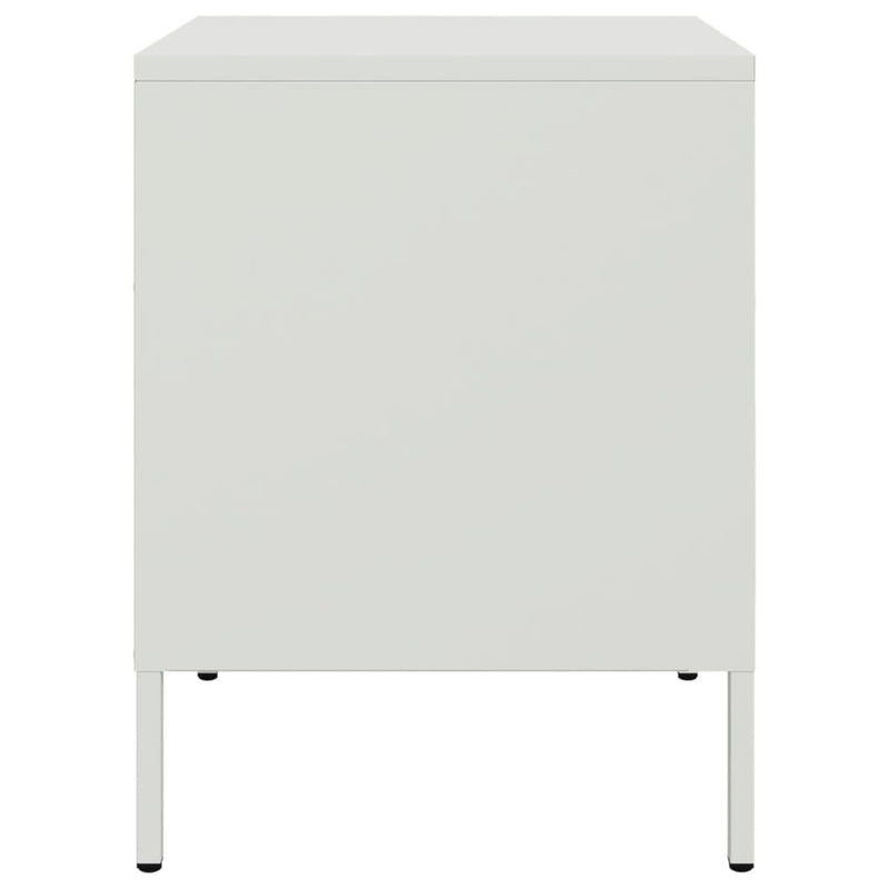 vidaXL 2 db fehér acél éjjeliszekrény 36 x 39 x 50,5 cm