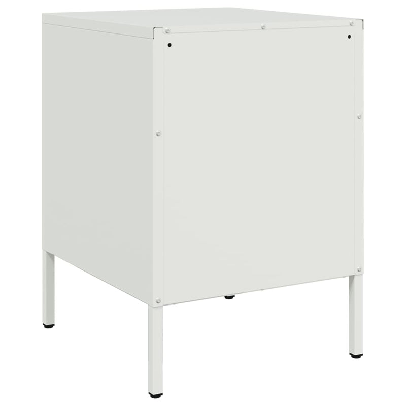 vidaXL 2 db fehér acél éjjeliszekrény 36 x 39 x 50,5 cm