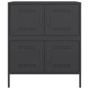 vidaXL fekete acél tálalószekrény 68 x 39 x 79 cm