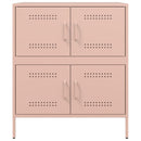 vidaXL rózsaszín acél tálalószekrény 68 x 39 x 79 cm