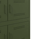 vidaXL olívazöld acél tálalószekrény 68 x 39 x 79 cm