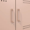 vidaXL rózsaszín acél magasszekrény 68 x 39 x 113 cm