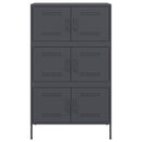 vidaXL antracitszürke acél magasszekrény 68 x 39 x 113 cm