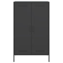 vidaXL fekete acél magasszekrény 68 x 39 x 113 cm