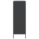 vidaXL fekete acél magasszekrény 68 x 39 x 113 cm