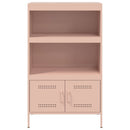 vidaXL rózsaszín acél magasszekrény 68 x 39 x 113 cm