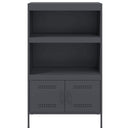 vidaXL antracitszürke acél magasszekrény 68 x 39 x 113 cm