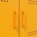 vidaXL mustársárga acél tálalószekrény 68 x 39 x 113 cm