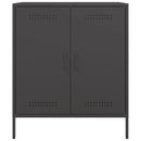 vidaXL fekete acél tálalószekrény 68 x 39 x 79 cm