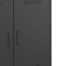 vidaXL fekete acél tálalószekrény 68 x 39 x 79 cm