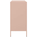 vidaXL rózsaszín acél tálalószekrény 68 x 39 x 79 cm