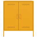 vidaXL mustársárga acél tálalószekrény 68 x 39 x 79 cm
