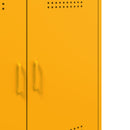 vidaXL mustársárga acél tálalószekrény 68 x 39 x 79 cm